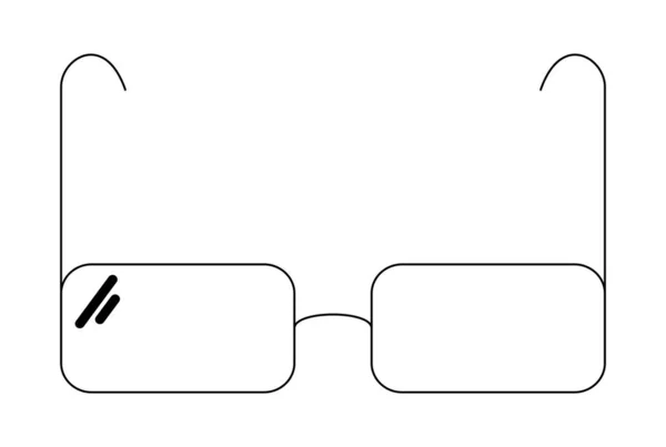 Γυαλιά Επίπεδη Περίγραμμα Εικονίδιο Επιστήμη Σύμβολο Τέχνη Σύμβολο Έργο Τέχνης — Φωτογραφία Αρχείου