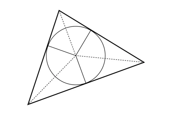 Driehoek Geometrie Platte Omtrek Pictogram Wetenschap Symbool Kunst Teken Kunstwerk — Stockfoto