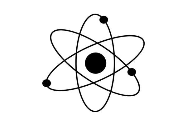 Атомная Плоская Очертания Икона Науки Символ Искусства Знак Произведения Искусства — стоковое фото