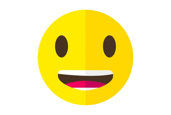 Szczęśliwy Kolorowy Emote Ikona Emoji Symbol Żółty Emoticon Znak Sztuki — Zdjęcie stockowe