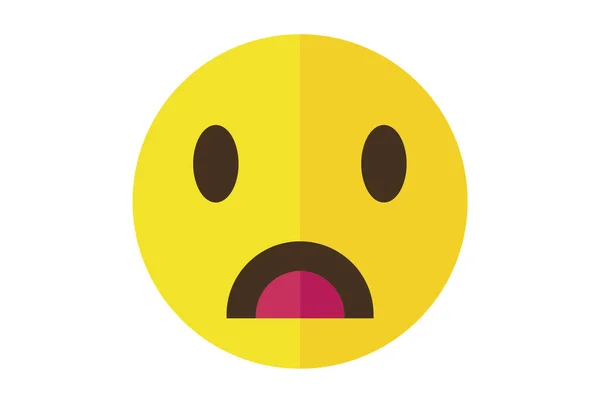 Pánico Color Emote Icono Emoji Símbolo Amarillo Emoticon Signo Arte — Foto de Stock