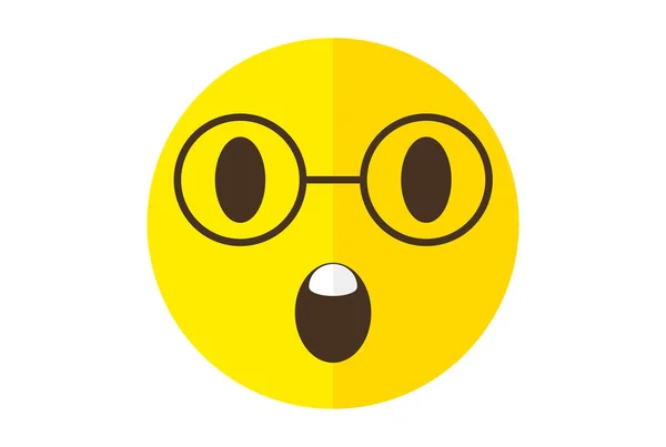 Intelligens Színű Emote Ikon Emoji Szimbólum Sárga Emoticon Jel Művészet — Stock Fotó