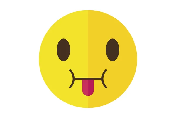 Wysysa Kolorowe Emote Ikona Emoji Symbol Żółty Emoticon Znak Sztuki — Zdjęcie stockowe