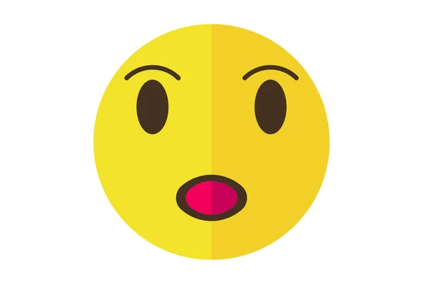 Ikon Emoji Warna Yang Terkejut Simbol Emoji Kuning Seni Tanda — Stok Foto