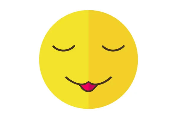 Cute Colored Emote Icon Emoji Symbol Yellow Emoticon Sign Art — Stock Photo, Image