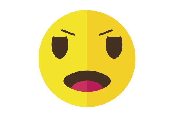 Color Malvado Emote Icono Emoji Símbolo Amarillo Emoticon Signo Arte — Foto de Stock