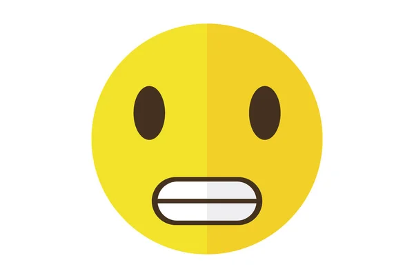 Φόβοι Χρωματιστό Εικονίδιο Emote Emoji Σύμβολο Κίτρινο Emoticon Σημάδι Τέχνης — Φωτογραφία Αρχείου
