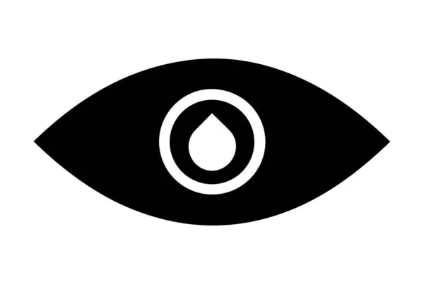 Eye Glyph Pictogram Kunst Platte Gezondheidszorg Symbool Minimalistische Medische Teken — Stockfoto