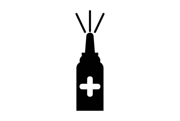 喷药符号艺术平面医疗符号简约主义医疗符号艺术品 — 图库照片