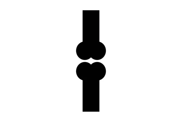 Bone Glyph Icon Art Flat Healthcare Symbol Minimalist Medical Sign — Stock Photo, Image