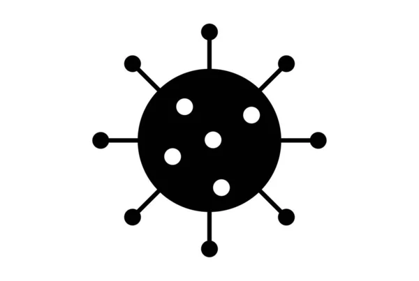 Microbe Glyph Ikona Sztuka Płaska Opieka Zdrowotna Symbol Minimalistyczny Medyczny — Zdjęcie stockowe
