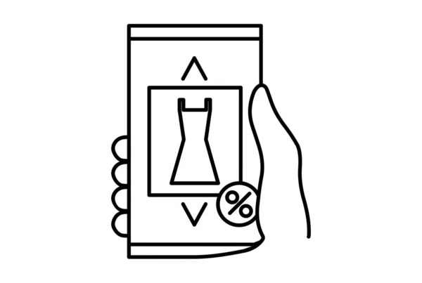 Знижка Телефон Електронної Комерції Значок Мистецтва Плоский Торговий Символ Інтернет — стокове фото