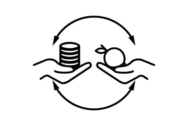 Exchange Commerce Icon Art Flat Shopping Symbol Online Κατάστημα — Φωτογραφία Αρχείου