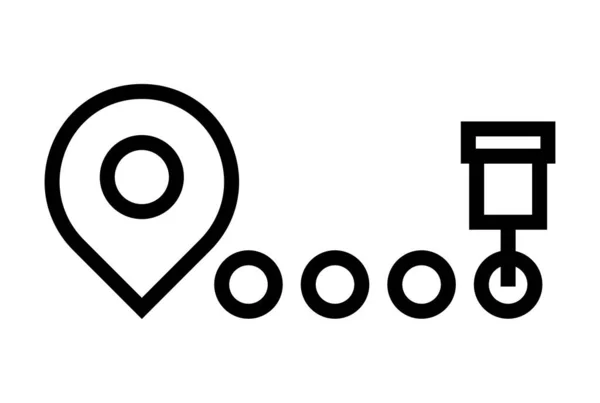 Geotag Search Flat Icon Minimalist Seo Web Symbol Art Black —  Fotos de Stock