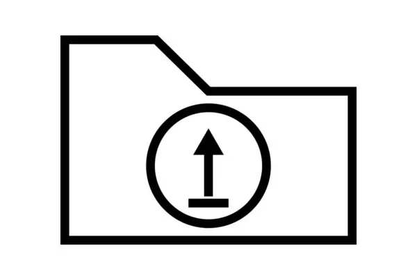 Folder Flat Icon Minimalist Seo Web Symbol Art Black Sign — Stock Photo, Image