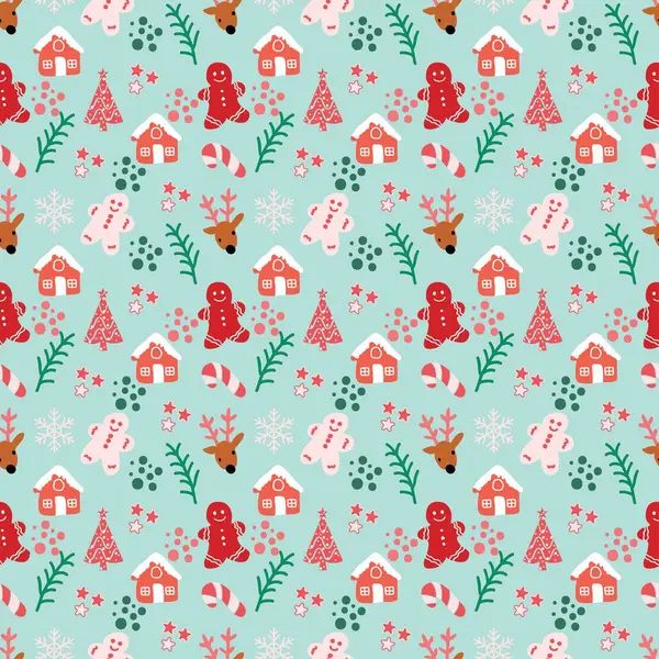 Decorative Christmas Pattern Xmas Wallpaper Gift Wrap Paper Artwork — Stock Photo, Image
