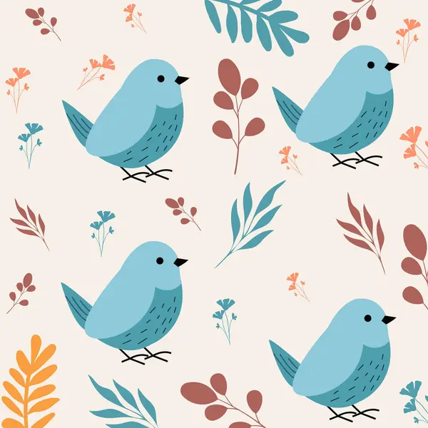 Bird pattern animal background art wildlife textile illustration