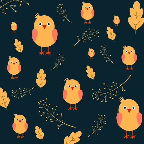Bird pattern animal background art wildlife textile illustration