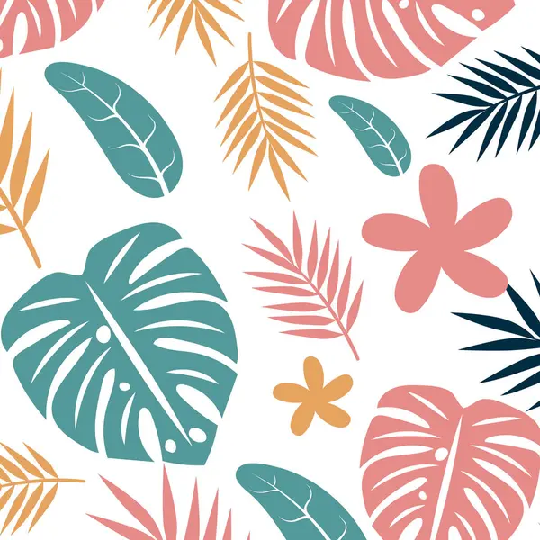 Yaz çiçeği desenli tropikal arkaplan sanat çiçekli duvar kağıdı