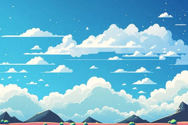 2D flat clean sky pattern background
