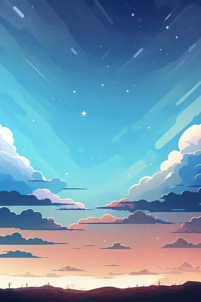 2D flat sky pattern background