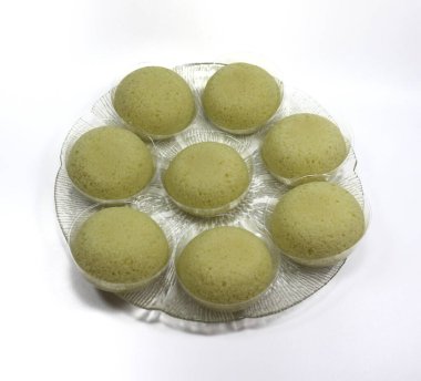 Cilegon, Banten, Indonesia - December 2022. Steamed Bakpia or Bakpia Kukus Tugu Jogja, a typical snack from the Jogjakarta area, an innovation from bakpia which was previously made by baking.