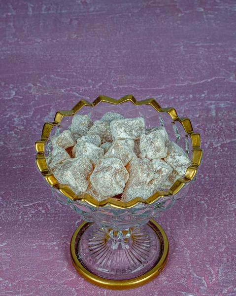 Τούρκικες Απολαύσεις Παραδοσιακό Τούρκικο Γλυκό Διπλό Καβουρδισμένο Φιστίκια Και Καρύδα — Φωτογραφία Αρχείου