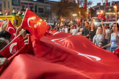 Türkiye, İstanbul 2025 Ağustos; Gaziosmanpasa Belediyesi 'nin 30 Ağustos Zafer Günü için düzenlediği etkinlikten görüntüler.