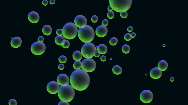 Kabarcıklı soyut arkaplan. 3d illüstrasyon