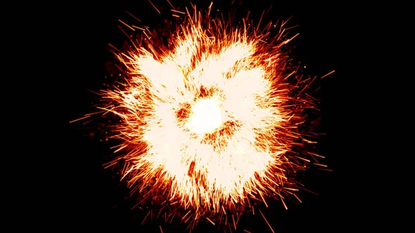 Siyah arkaplanda yangın patlaması