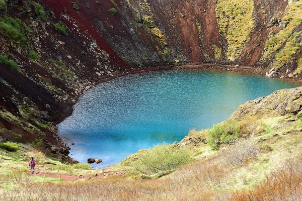 Keri, İzlanda 'nın Altın Daire rotasındaki volkanik krater gölü. Ada, Avrupa