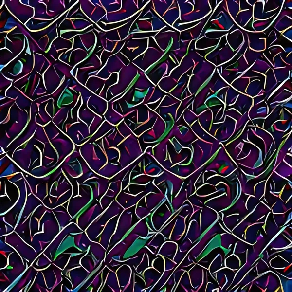 Abstract Naadloos Patroon Met Kleurrijke Lijnen — Stockfoto