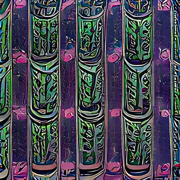 Płynny Wzór Ręcznie Rysowane Etniczne Wzorce Plemienne — Zdjęcie stockowe