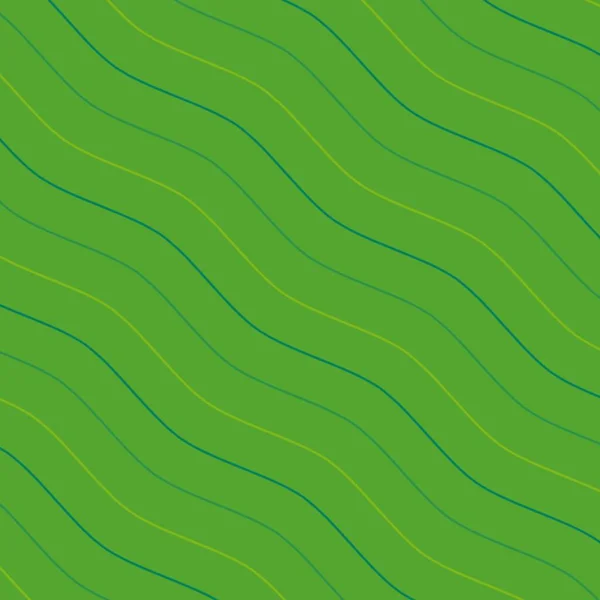 带线条和波浪的绿色抽象背景 — 图库照片
