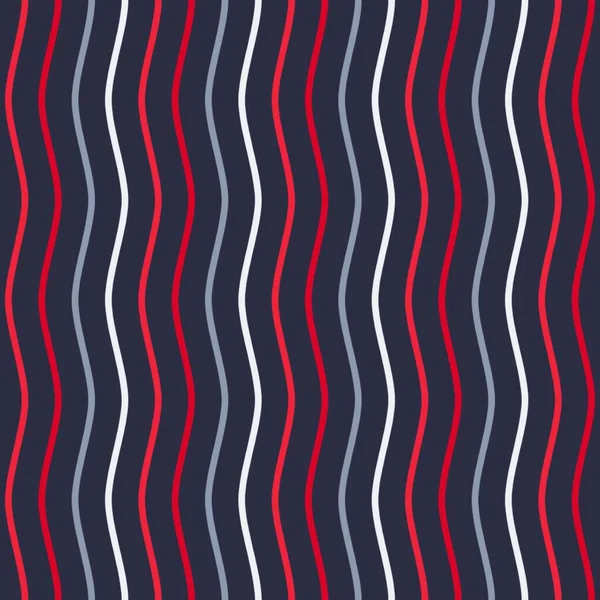 Rot Weiß Gestreiftes Nahtloses Muster Vektorillustration — Stockfoto