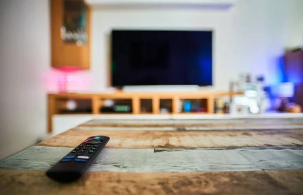Remote Control Table Living Room Switched — Stock Photo, Image
