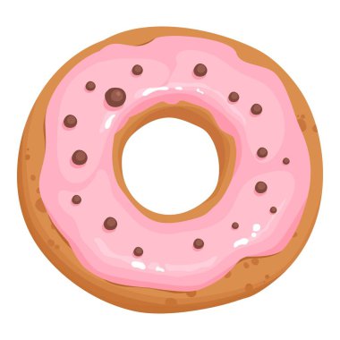 Donut cake icon cartoon vector. Chocolate sweet. Candy food