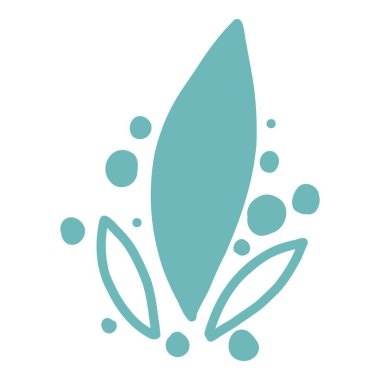 Abstract trendy doodle art. Set of hand drawn plant, curve, shape, object, blob. Design element. Flat vector cartoon illustration isolated on white background.