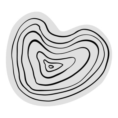 Soyut el çizimi şekli. Çocuksu karalama sanat öğesi, çocuklar için basit geometrik şekil minimalist dekorasyon. Vektör izole edilmiş şekil çizimi izole edilmiş illüstrasyon.