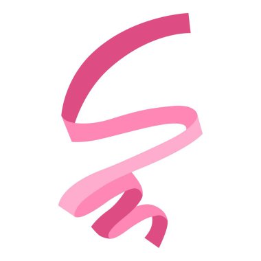 Konfeti kurdelesi. Çizgi film renkli dekorasyon unsuru, parıltılı parlak süslemeler, parti kutlaması unsuru. Karikatür karnaval illüstrasyonunun vektör izole koleksiyonu.