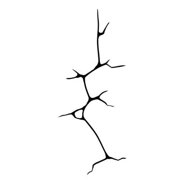 Kuru çatlak. Yer çatlağı, çatlak yengeç ve hasarlı duvar dokusu. Jeolojik hasar dünya yüzeyi, toprak çatlağı dokusu ya da deprem duvar kağıdı. Beyaz arkaplanda izole vektör işareti