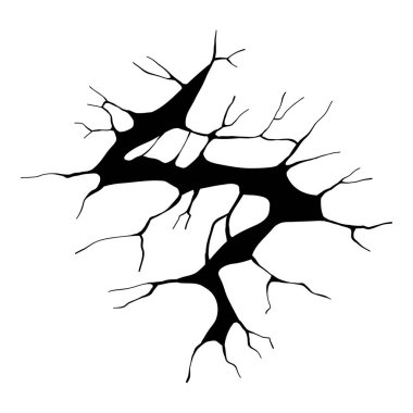 Kuru çatlak. Yer çatlağı, çatlak yengeç ve hasarlı duvar dokusu. Jeolojik hasar dünya yüzeyi, toprak çatlağı dokusu ya da deprem duvar kağıdı. Beyaz arkaplanda izole vektör işareti