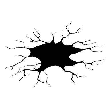 Kuru çatlak. Yer çatlağı, çatlak yengeç ve hasarlı duvar dokusu. Jeolojik hasar dünya yüzeyi, toprak çatlağı dokusu ya da deprem duvar kağıdı. Beyaz arkaplanda izole vektör işareti