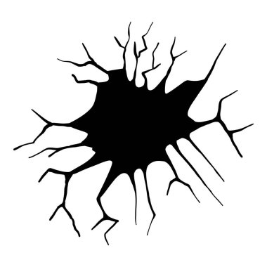 Kuru çatlak. Yer çatlağı, çatlak yengeç ve hasarlı duvar dokusu. Jeolojik hasar dünya yüzeyi, toprak çatlağı dokusu ya da deprem duvar kağıdı. Beyaz arkaplanda izole vektör işareti