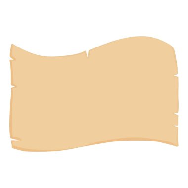 Karikatür antik parşömen parşömeni ve eski kağıt müsveddesi. Fantezi hazine haritası, diploma ve mektup. Tarihsel klasik parşömen taşıyıcısı. Dini yazıtlar için papirüs, beyaz sertifika için yaş