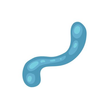 Çizgi film bakterisi. Biyolojik virüs ve bulaşıcı bakteriler. Mikrop ve alerji, mikrobiyoloji araştırma ikonu. Beyaz arkaplanda insan sağlığı neoterik vektörü