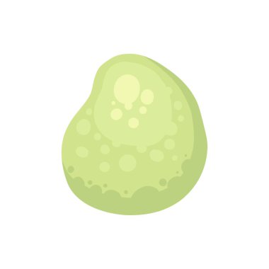 Çizgi film bakterisi. Biyolojik virüs ve bulaşıcı bakteriler. Mikrop ve alerji, mikrobiyoloji araştırma ikonu. Beyaz arkaplanda insan sağlığı neoterik vektörü