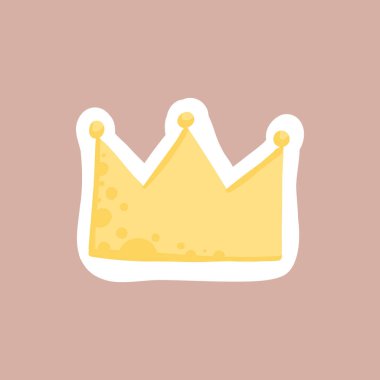 Altın taç günlüğü çıkartması. Ajanda günlüğü için kelimeler, karakterler ve alıntılar. Kızlar, yiyecekler ve kedilerin olduğu modaya uygun defter dekorasyonu. Günlük hatırlatma vektörü kahve fincanı, aşk mektubu, gökkuşağı ve ışık olarak ayarlandı