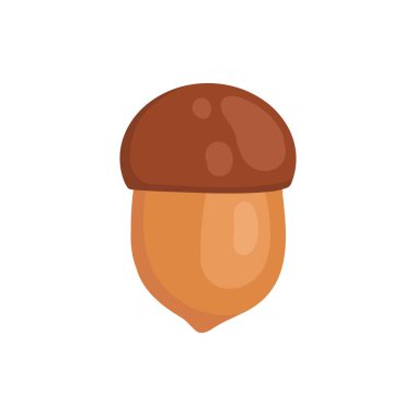 Sonbahar elementi. Yapraklar, meşe palamudu, kestane ve böğürtlen. Sarı, turuncu ve kırmızı, yeşil ağaç yaprakları sonbahar mevsimi, el yapımı elementler. Vektör illüstrasyonu