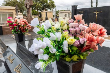 Marilia, Sao Paulo, Brazil, November 02, 2022. Movement during the day of the dead at the Saudade Cemetery in Marilia, Sao Paulo state clipart